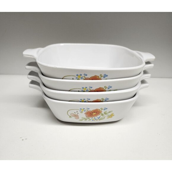 4- CorningWare Wildflower Casseroles P-41-B Vintage Set - Picture 3 of 7